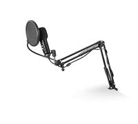 DIGITUS Microfono a condensatore USB - set professionale - con asta microfonica - filtro anti pop e paravento - plug & play - ideale per riunioni online, podcast, studi e live streaming