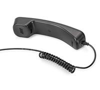 DIGITUS Microfono USB per comunicazioni VoIP - Adattatore USB con cavo a spirale - Plug and Play - Nero