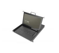 DIGITUS Modulare HD LCD KVM Konsole mit 17" TFT, 8-Port VGA KVM Anschluss,