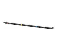 DIGITUS DN-95452 - PDU base IT - 24 prese C13 e 3 prese C19 - Spina da 16 Ampere - 3 fasi - Montaggio verticale - Cavo di alimentazione da 3 m - Ciabatta per armadi di rete e server