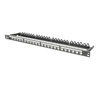 Pannello patch modulare ad alta densità, 24 porte, montaggio a rack, schermato, Patch Panel Nero