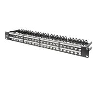 DIGITUS Panello Patch - Modulare - Per moduli Keystone - 19 pollici - 48 porte - Schermato - Montaggio in rack 1U - Nero