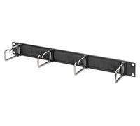 DIGITUS Cable patch panel with feed-through - 1U - 4 guide brackets 40 x 75 mm -