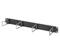 DIGITUS Cable patch panel with feed-through - 1U - 4 guide brackets 40 x 75 mm -