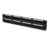 DIGITUS Assmann patch panel, shielded Black 48-Port CAT 6 Unshielded - 2HE 48-Po