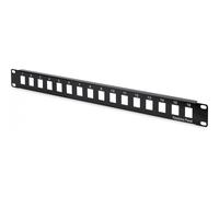DIGITUS Panello Patch - Modulare - Per moduli Keystone - 19 pollici - 16 porte - Non schermato - Montaggio a rack 1U - Nero