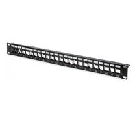 DIGITUS DN91411 - Pannello patch da 19'' per 24x moduli Keystone, nero