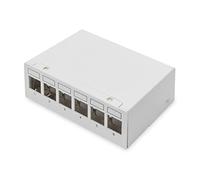 DIGITUS Desktop Modular Patch Panel, Shielded, 6-Port, Light Grey