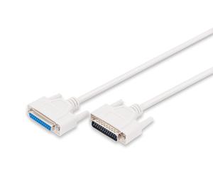 DIGITUS Parallel Connection Cable - D-Sub 25 to D-Sub 25 - Plug to Socket - 5.0m