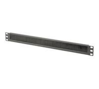 PANNELLO DI CHIUSURA DIGITUS PER ARMADIO RACK CON FORO ENTRATA CAVI PROTETTO DA SPAZZOLA COLORE NERO 1U