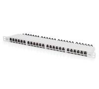 Digitus patch panel - 19-inch - Cat-6A - 24-port RJ45 - Shielded - LSA patch fie