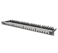DIGITUS Patch Panel Modulare - 24 porte - 0,5U - 19" Rack - Per moduli RJ45 Keystone - Schermato - Nero