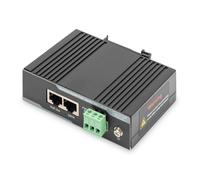 DIGITUS PoE+ Injector - IEEE802.3at - Gigabit Ethernet - DIN Hat Rail - DC Termi