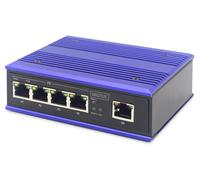 DIGITUS PoE Network Switch - 5-port fast Ethernet - DIN rail mounting - terminal