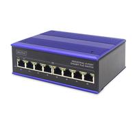 DIGITUS PoE Network Switch - 8-port gigabit Ethernet - DIN rail mounting - termi