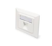 DIGITUS Presa di collegamento per modulo Keystone - 1 porta - Uscita angolata a 45° - Con cappuccio antipolvere - Bianco