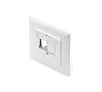 DIGITUS Scatola di giunzione per modulo Keystone - 2 porte - Uscita diritta - Per moduli Keystone multimediali - Bianco