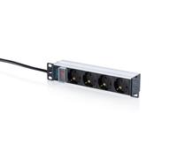 DIGITUS Presa multipla da 10 pollici - 4 spine con contatto di terra - 1U