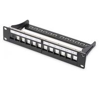 DIGITUS DN91420 - Pannello patch da 10'' per 12 moduli Keystone, nero