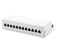 DIGITUS Desktop Patchpanel - Cat-6A - 8-Port RJ45 - Geschirmt - LSA Patch-Feld -