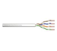 DIGITUS 305 m Cat 5e Cavo di rete - U-UTP Simplex - BauPVO Eca - Rivestimento in PVC - 100 MHz rame AWG 24/1 - Compatibile PoE - Cavo LAN Cavo di installazione Cavo Ethernet - Grigio