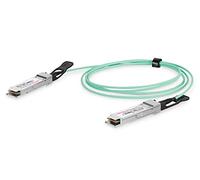DIGITUS QSFP28 Cavo AOC - 4 canali 850nm VCSEL array - full duplex - 100 Gbps - 2 m - senza piombo - SFF-8431 SFP+ - SFF-8432 SFP+ - cavo in fibra ottica - turchese