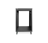 DIGITUS DN-48001 - Rack audio - 19 pollici - 16U - Rack universale - Per accessori audio-video - Non montato - Carico massimo 136 kg - Con rotelle - Nero