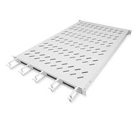 DIGITUS Ripiano per installazione fissa - 19 pollici - 1U - Per armadi di rete e server - A partire da 1000 mm di profondità - Con guida cavi integrata - Grigio