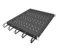 Digitus Ripiano rack 19" 1U per armadi profondità da 800 mm con gestione cavi Nero