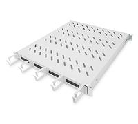 DIGITUS Scaffale per installazione fissa - 19 pollici - 1U - Per armadi di rete e rack di server - A partire da 800 mm di profondità - Con passaggio cavi integrato - Grigio