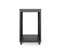 DIGITUS DN-48001 - Rack audio - 19 pollici - 16U - Rack universale - Per accessori audio-video - Non montato - Carico massimo 136 kg - Con rotelle - Nero