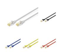 DIGITUS Set: Cavo di rete Cat 6A - 7m - 10 pezzi - RJ45 maschio - S/FTP schermato - Cavo Ethernet, cavo LAN - compatibile Cat 6 e Cat 7-2x Grigio / 2x Nero / 2x Rosso / 2x Giallo / 2x Blu