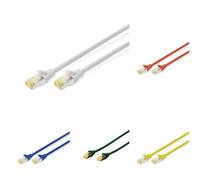 DIGITUS Set: Cavo di rete Cat 6A - 7m - 10 pezzi - RJ45 maschio - S/FTP schermato - Cavo Ethernet, cavo LAN - compatibile Cat 6 e Cat 7-2x Grigio / 2x Rosso / 2x Giallo / 2x Verde / 2x Blu