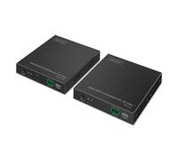 DIGITUS HDMI Fiber IP Extender Set - UHD 4k 60Hz - HDMI 2.0 - Portata MM 300 m e SM 40 km - Trasmettitore e ricevitore - Punto a punto - Nero