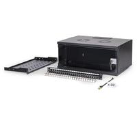 DIGITUS Set di rete 19 pollici - Armadio di rete 4U - Ripiano 1U - Pannello di distribuzione 24 porte - 24 moduli Keystone - 30 cavi patch CAT 6A - Non montato - SOHO PRO - Nero