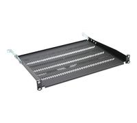 DIGITUS shelf 19" 1U RAL 9005 with support Cavo TN-19-350-1U-BK