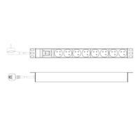 DIGITUS Socket strip with aluminum profile and switch 8-way DN-95402-1-FR