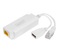 DIGITUS Splitter PoE USB-A 5V IEEE 802.3at 10/100Base-T(X) Bianco IP40 DN-95208