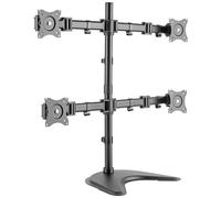 DIGITUS - Supporto Universale per 4 Monitor con Installazione Tramite Supporto / Morsetto Portata Max 32 Kg