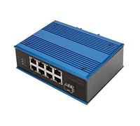 DIGITUS Network Switch - 8-Port Fast Ethernet - 1 SFP-Uplink - DIN-Rail Mounting