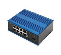 DIGITUS Industrieller 8 +1-Port Gigabit Ethernet Switch Unmanaged, 8 RJ45-Anschl