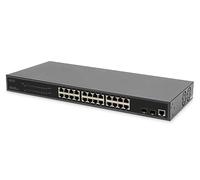 Digitus Switch di rete Gigabit a 24 porte, 19 pollici, non gestito, 2 porte uplink, SFP [DN-95348-2]