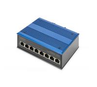 Digitus Switch di rete Fast Ethernet a 8 porte, industriale, non gestito, 1 upli