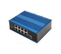 Digitus Switch di rete Fast Ethernet PoE a 8 porte, industriale, non gestito, 1