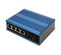 Digitus - Switch PoE di rete Fast Ethernet a 4 porte, industriale, non gestito, 1 collegamento SFP - SPEDIZIONE GRATUITA