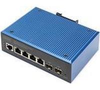 DIGITUS industrieller Managed 6-Port Gigabit Ethernet Netzwerk-Switch - 4X RJ45