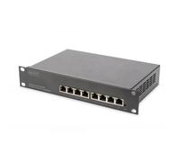 Digitus Switch Gigabit Ethernet PoE+ da 8 porte a 10 pollici, gestito L2+ (Digit