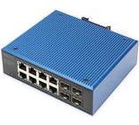 Switch di rete Digitus industriale 8+4 porte Gigabit Ethernet PoE [DN-651153]