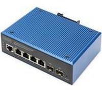 DIGITUS Switch industriale Gigabit Ethernet PoE gestito a 4+2 porte L2 NEW
