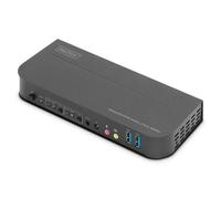 Digitus Switch KVM, 2 porte, 4K60Hz, 2 x DP in, 1 x DP/HDMI out